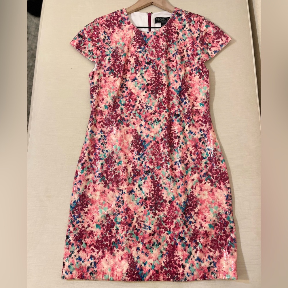Rachel Zoe Dress - Women’s 8 Pink - Sequins Holiday Party Floral